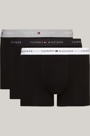 Tommy Hilfiger Mens Signature Essential Logo Waistband Trunks 3 Pack