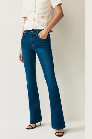 7 for all Mankind Dark Blue Bair Rinsed Bootcut Flare Jeans 28W x 31R (UK 28 R)