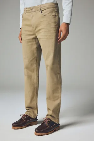 Next Mens Light Stone Straight Fit Soft Touch Coloured Stretch Jeans