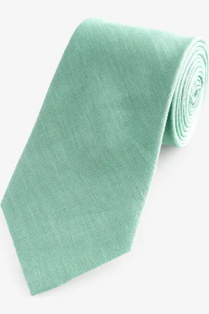 Next Mens Seafoam 100% Linen Tie