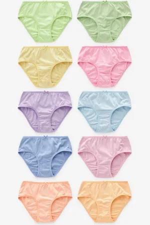 Next Girls Multi Pastel Briefs 10 Pack (1.5-16yrs)