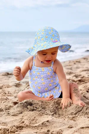JoJo Maman Bébé Girls Lemon Swimsuit With Integral Nappy