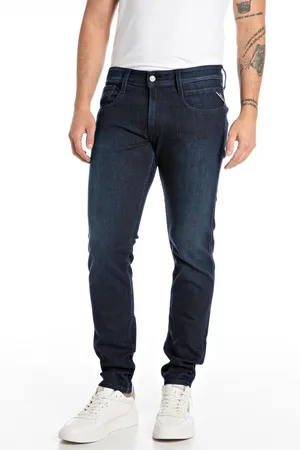 Replay Mens Dark Slim Fit Anbass Jeans