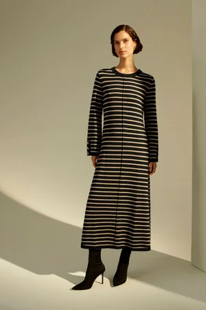 Monsoon Womens Shaw Stripe Midi Jumper Dress