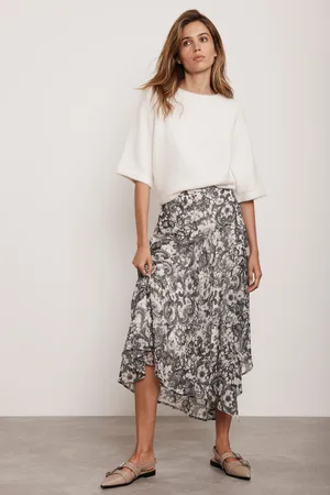 mint&berry Womens Print Midi Skirt
