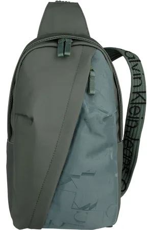 Calvin Klein Boys Grey Slanted Logo Backpack