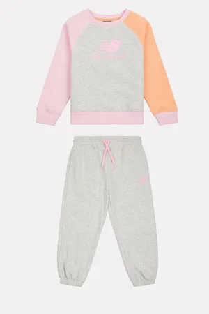New Balance Boys Baby Girls Raglan Sweatshirt And Joggers Set