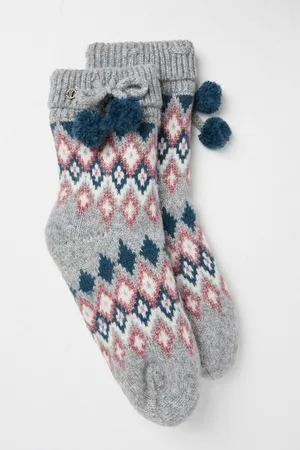 Fat Face Womens FatFace Fairisle Pattern Bedsocks