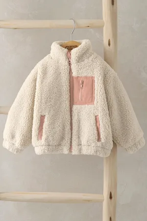 Mamas & Papas Boys Borg 100% Cotton Jacket