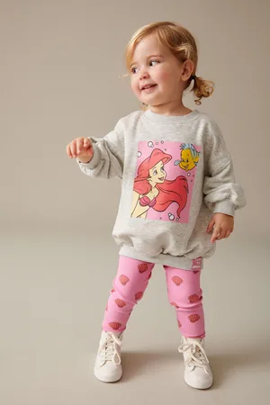Disney Girls Little Mermaid Ariel Jumper and Leggings Set (3mths-7yrs)