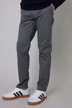 Threadbare Mens Regular Fit Cotton Chino Trousers with Stretch