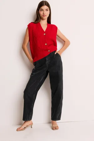 Next Womens 100% Cotton Balloon Barrel Jeans