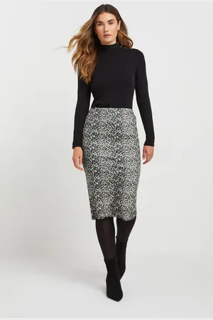 Long Tall Sally Womens Printed Midi Skirt