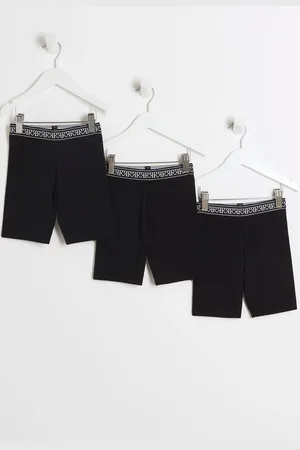 River Island Girls Girls Waistband Mutlipack Cycling 100% Cotton Shorts