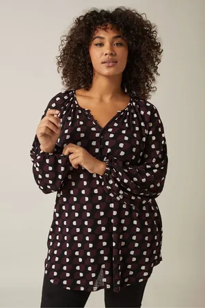 Evans Geometric Print Boho Blouse AU 30-32