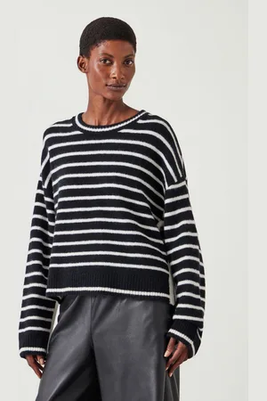 Hush Puppies Womens Casey Striped Wool Blend Jumper