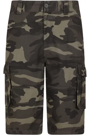 Mountain Warehouse Mens Mens Camo 100% Cotton Lightweight Cargo Shorts