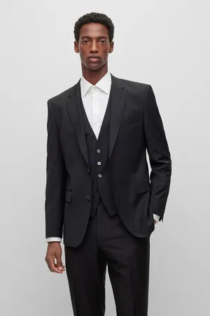 HUGO BOSS Mens Jasper Wool Blend Regular Fit Suit Jacket