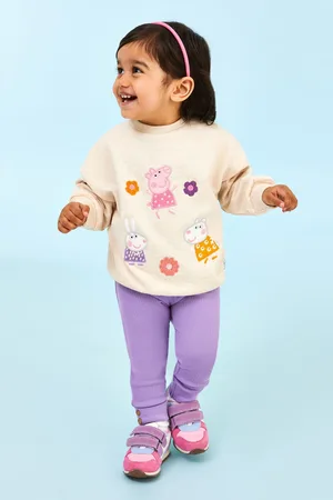 Peppa Pig Girls JoJo Maman Bébé Lilac Sweatshirt & Leggings Set