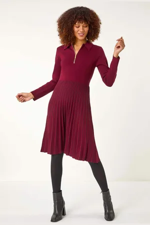 Roman Zip Detail Knitted Dress AU 12