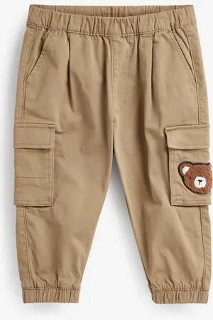 Next Boys Tan Bear Cargo Trousers (3mths-7yrs)