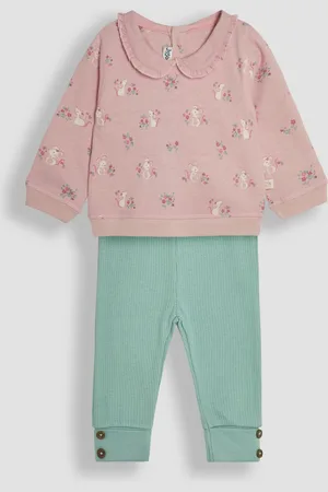 JoJo Maman Bébé Girls Pretty Mouse Sweatshirt & Leggings Set