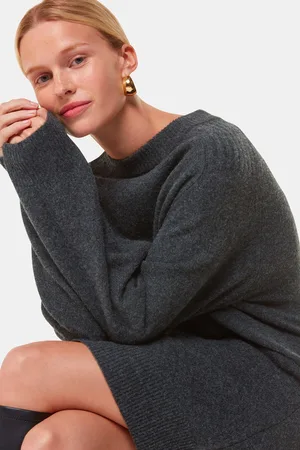 Whistles Womens Ava Round Neck Knitted Jumper Dress