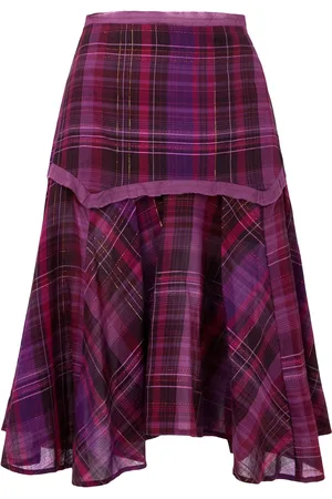 Joe Browns Womens Shimmer Check Handkerchief Hem Skirt
