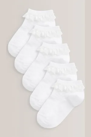 Next Girls Cotton Rich Ruffle Trainer Socks 5 Pack