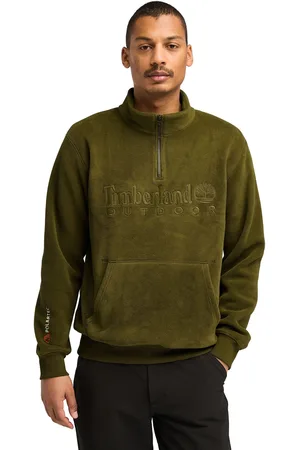 Timberland Mens Linear Logo 1/4 Polartec 200 Fleece