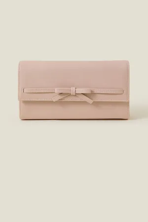 Accessorize Nude Bow Clutch Bag One