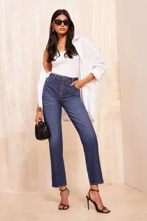 Friends Like These Womens Dark Authentic Denim Straight Leg Jeans