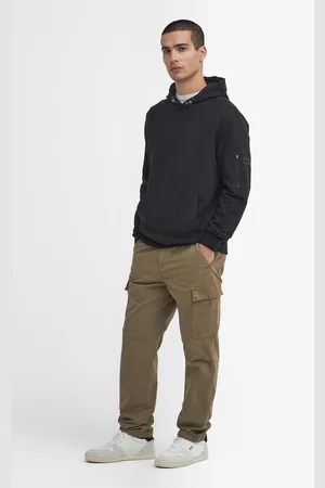 Barbour Mens Olive Green Ewan Hoodie