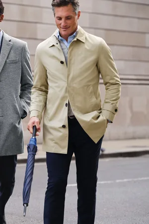 Charles Tyrwhitt Mens Classic Showerproof 100% Cotton Raincoat