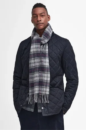 Barbour Mens Tartan Check Lambswool Scarf