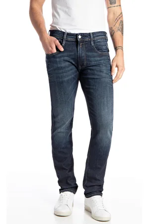 Replay Mens Dark Slim Fit Anbass Jeans