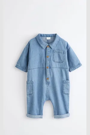 Next Boys Denim Baby 100% Cotton Romper (0mths-2yrs)