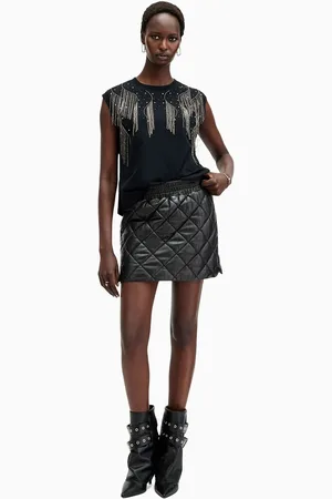 AllSaints Womens AllSaints Ottie Quilt Skirt