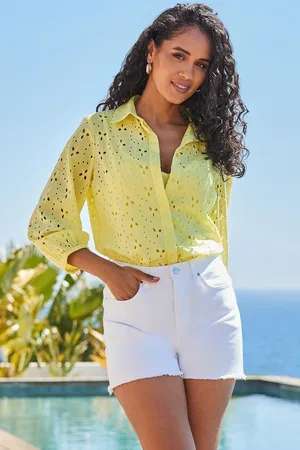 Sosandar Womens Broderie Shirt