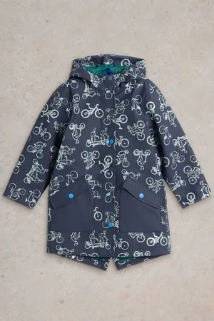 White Stuff Boys Bike Printed Raincoat