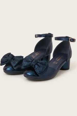 Monsoon Girls Pleated Bow Two Part Heels