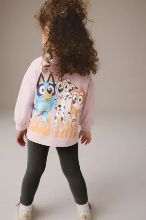 Bluey Girls Long Sleeve 100% Cotton T-Shirt and Leggings Set (3mths-7yrs)