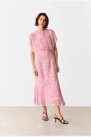 Whistles Dashed Brush Marks Midi Dress AU 12