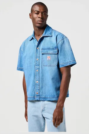 Wrangler Blue Short Sleeve CJ Overshirt S