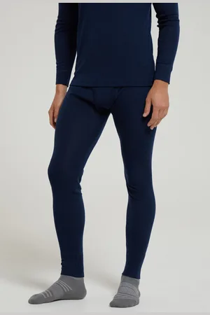 Mountain Warehouse Navy Blue Mens Merino II Thermal Baselayer Pants XS