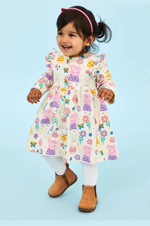 Peppa Pig Girls JoJo Maman Bébé Neutral Printed Button Front Dress