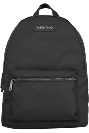 VALENTINO Mens Black Nik Re Canvas Backpack