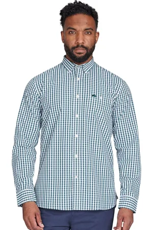Raging Bull 100% Cotton Long Sleeve Classic Gingham Shirt S