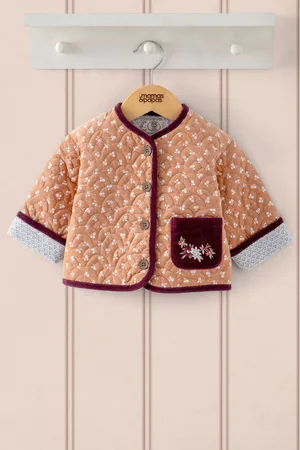 Mamas & Papas Girls Patterned Quilted Jacket
