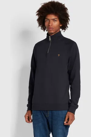 Farah Mens Jim Quarter Zip Sweatshirt